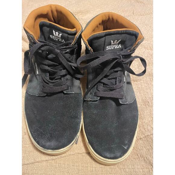 Supra black lace up sneakers size 8 - Picture 2 of 8